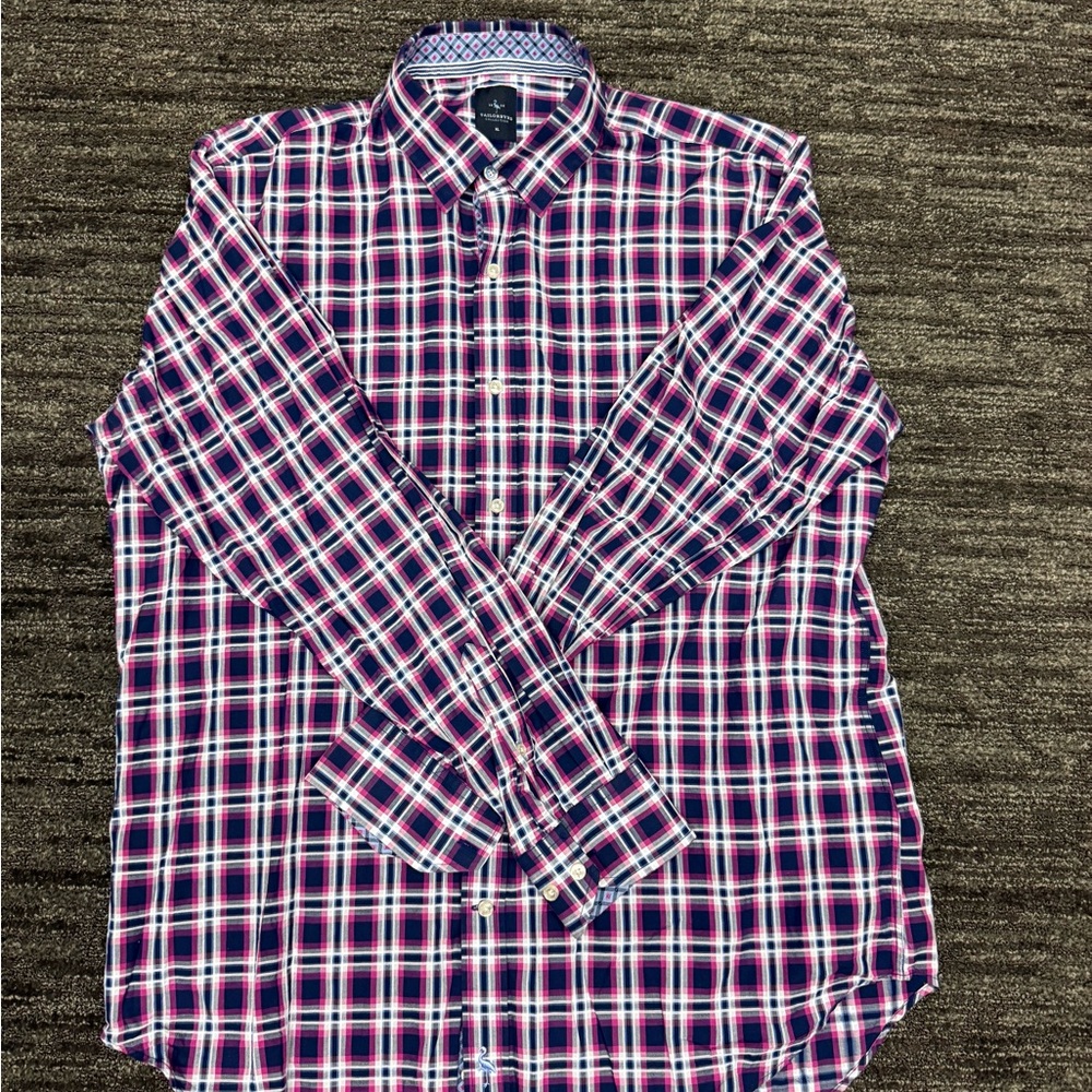 Tailorbyrd Men's Multicolor Plaid Button Down Shirt